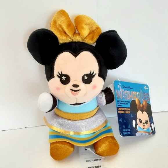Brand New Disney WDW 50th Anniversary Mickey & Minnie Wishables Mini Plu… - Picture 2 of 3